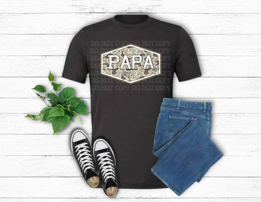 Papa Camo Est. Tee